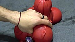 Two Demons Face To Face In Sensual Roleplay With Real Doll.