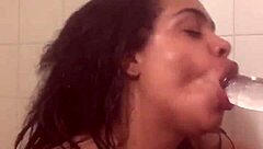 Pornstar Shows Fresh Face And Bare Ass While Masturbating In Shower