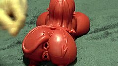 Two Demons Face To Face In Sensual Roleplay With Real Doll.