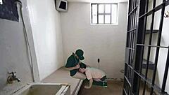 Real police officer FUCKING prisoner in kinky humiliation, deepthroat monster cock, video leaks.