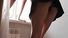 ginnagg reveals sexy beauty under skirt with puffy pussy lips