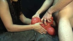 Two Demons Face To Face In Sensual Roleplay With Real Doll.