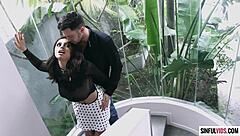 natural brunette ella knox in busty scene