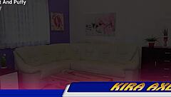 Kira Axe Undresses And Uses Vibrator In Stockings