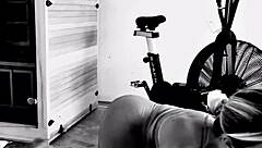 Creeper captures MSACS during her intense ass-focused workout session.