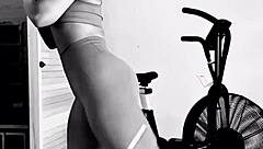 Creeper captures MSACS during her intense ass-focused workout session.