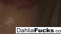 sexy dahlia gets naughty in shower, masturbating her tits and pussy 😏🚿