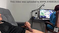 I Caught Him Jerking Off While I Played, So I Gave Him A Blowjob