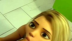 Petite teen 18+ Elsa takes big black cock cumshot in public bathroom outdoor