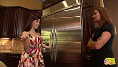 Curvy Lez Milf Fondles Busty Brunette, Craving Lesbian Pussy Eating