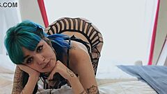 Goth girl sucks and fucks in quickie