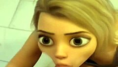 Petite teen 18+ Elsa takes big black cock cumshot in public bathroom outdoor