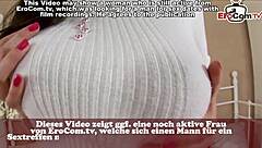 my 18 year old brunette student gets a milky experience