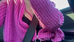 artemisia love flashes her big tits while driving?