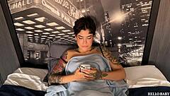 Pretty emo girl jery lee moans during pov anal debut masturbation