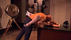 Holly Wellin deep throats before riding in bed!