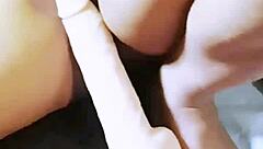 Wife uses dildo for multiple orgasms and squirting in homemade video