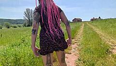 following an unknown woman in the countryside