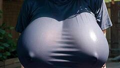 Ai Generated Beautiful Model Girl With Big Tits And Balloon