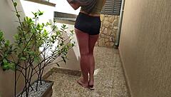 Married Woman Provokes Gas Delivery Guy Outdoors