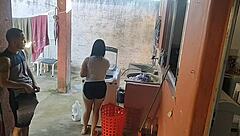 Wife leaves, maid sucks my monster cock