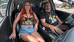 i ride with beautiful redhead carla santos who gives ass to ted
