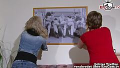 German step sisters try taboo lesbian roleplay with milf