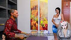 Anna's exciting affection in public, playful fox enjoying adult vn with big tits