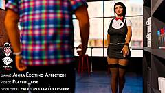 Anna's exciting affection in public, playful fox enjoying adult vn with big tits