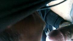 This milf delivers an unforgettable blowjob while bending over to show her ass