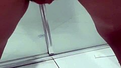 Teen bent over in bathroom for juicy squirting session