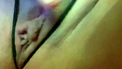 hot goth girl fingers her shaved pussy alone