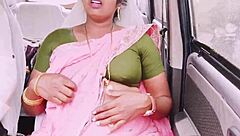 Indian bhabi fucks boyfriend on long drive with dirty talk!