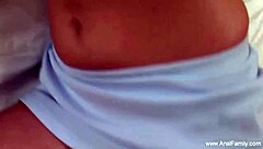 blonde beauty gets messy facial!