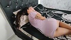 Latina Stepsister Gets Rough Doggystyle Creampie Unaware