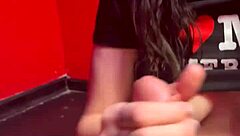 wifey subtly sucks in public shop