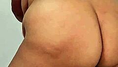 fat ass with cellulite bounces slowly