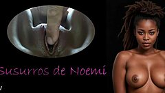 Ebony girl masturbates with toys and cums