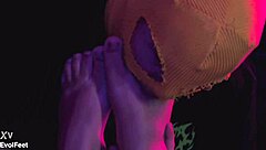 i offer candle wax play on tied feet