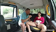 Busty brunette says she enjoyed the hot ride in the taxi