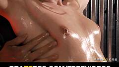 Bound And Oiled Aaliyah Love Gets Slammed Doggystyle Hard