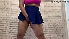 Hot stepsister achieves powerful orgasm without panties