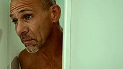 Blonde teen enjoys riding with stepdad in cowgirl style at home