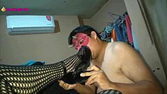 Footjob In Fishnets?