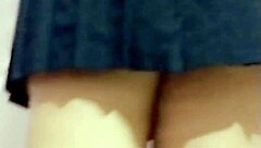 stepsister teases with short uniform skirts, finally getting fucked in school skirt after years.