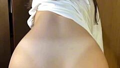 experienced dancer spreads narrow ass in passionate lap dance in dorm