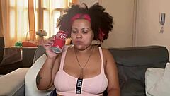 Chubby Girl Drinking Coke Burping and Farting