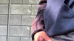 Monster cock hard from distant watchers masturbating