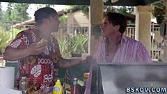 Busty Milf's Feet Worshipped Before Deepthroat