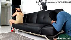 Cuckoldress dominates bull and cuckold with intense femdom humiliation and cock play